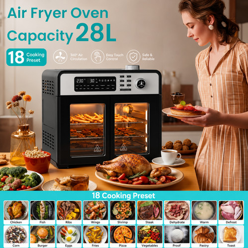 28l air fryer oven rotisserie - air,