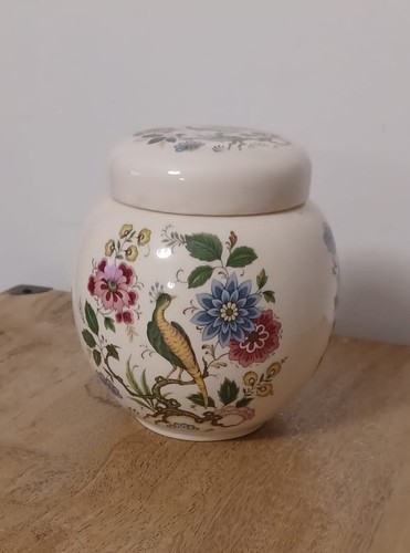 Vintage peacock ceramic lidded - vintage,