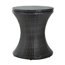 Rattan Ice Bucket Cooler Table