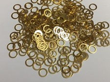 100 Shiny Gold Metal 12mm Rings Circles Jewellery Craft Trimmings (GR12)