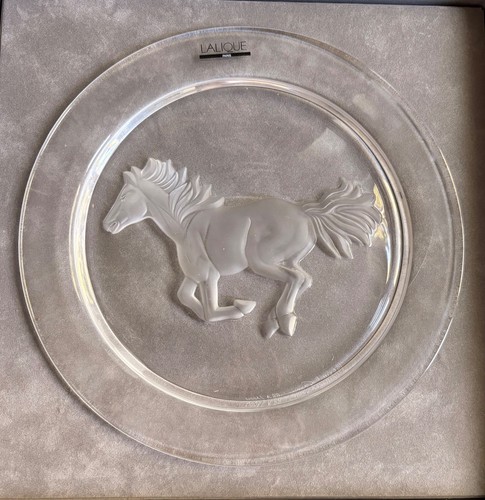 Lalique dessert plate cheval
