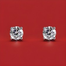 Diamond Earrings - Stunning 2 Carat (total) Stud Lab Created Diamond Earrings