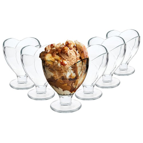 Glass dessert bowl sundae - bowl, ice