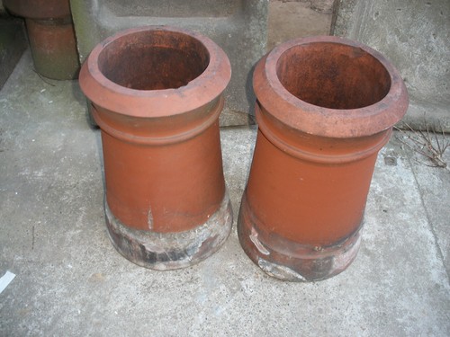 Pair reclaimed red - reclaimed, clay