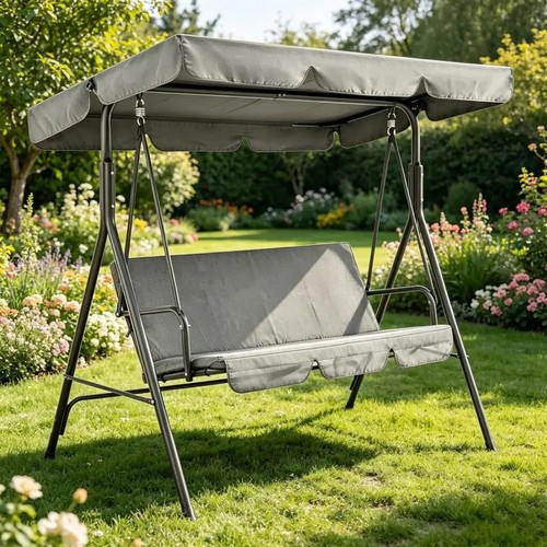 Grey seater garden swing - 3,