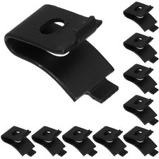  10 Pcs Wall Brackets for Shelves Shelf Suspended Black Adjustable Clips