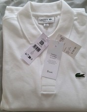 Lacoste Men's Classic Fit White Polo Shirt Size XS. Long Sleeved. RRP £105.