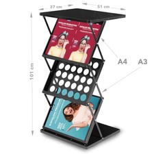 A3 PORTABLE FOLDING EXHIBITION BROCHURE DISPLAY STAND WITH TABLE SURFACE