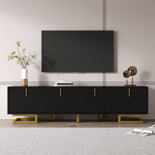 Black 160cm stand cabinet - tv,