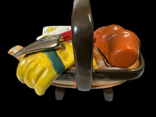 Vintage Teapottery Garden Basket Teapot England Made 