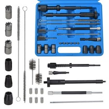 21Pc Diesel Injector Seat Cutter Cleaner Cleaning Tool Kit Set Universal Reamer