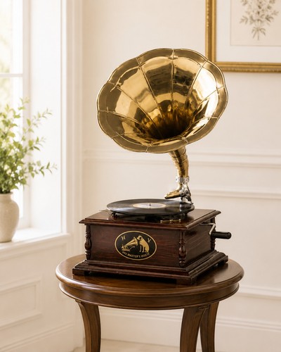 Gramophone square brown - gramophone,