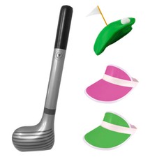 PUB GOLF COSTUME SET VISOR HAT INFLATABLE CLUB HEN STAG BIRTHDAY FANCY DRESS 