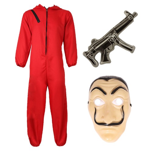 Adults red cash heist jumpsuit - red,