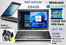 Dell E6420 Fast 256GB 8GB HD Laptop Office HDMI Webcam New-WINDOWS 11 E6430 +PSu