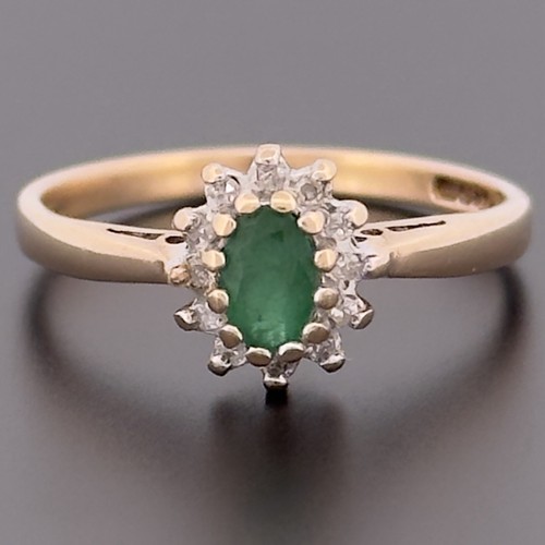 9ct yellow gold emerald - gold,