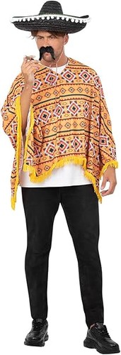 Adult mexican poncho - mexican,