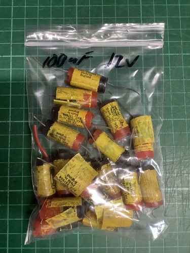Plessey capacitor 100uf - capacitor, 12v