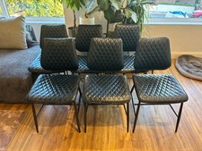 6 Next Carson blue dining chairs