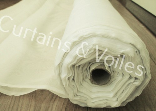 Voile ivory cream fabric - voile,