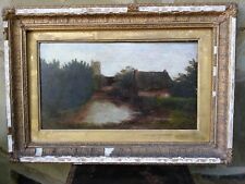 1700s CARISBROOKE Isle of Wight oil painting for restoration G. EICHEL antique