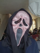 Pink Jewelled Scream Mask