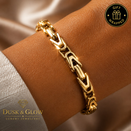 Luxury gold belcher bracelet - luxury,