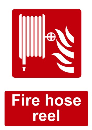 Fire hose reel - fire, red