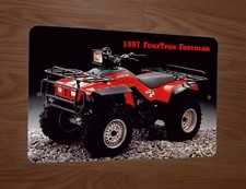 1987 Honda FourTrax Foreman ATV 4 Wheeler Quad Bike Motorcycle 8x12 Metal Sign