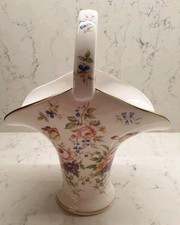 Fenton bone china basket vase