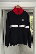 Sergio Tacchini – Dallas Tracksuit Top – Navy Blue Red – Large – Retro – Vintage