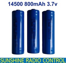14500 Rechargeable Lithium Batteries GENUINE 3.7v 800mAh Li-Ion Cell Battery UK
