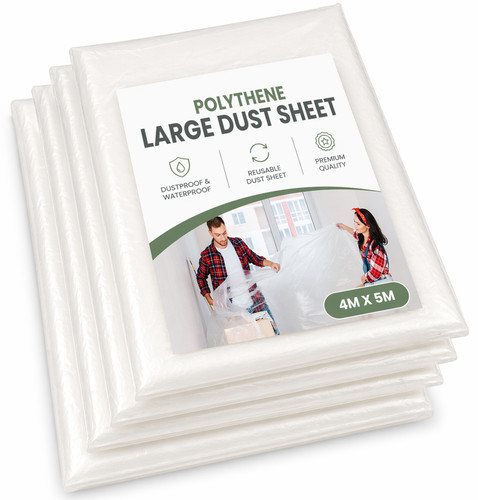 Plastic dust sheet 5m - plastic, x