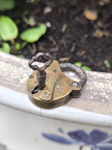 Antique handmade padlock 19th - padlock,