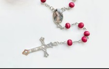 Scented Rosary, White - Red -