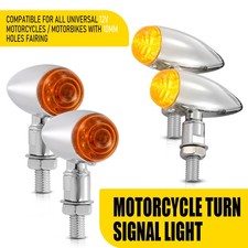 4PCS Chrome Bullet Motorcycle