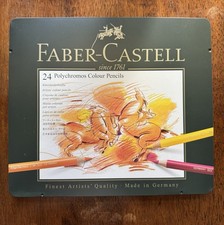 Faber-Castell Polychromos colored art drawing Pencils 24ct Nib BEST PRICE DEAL 