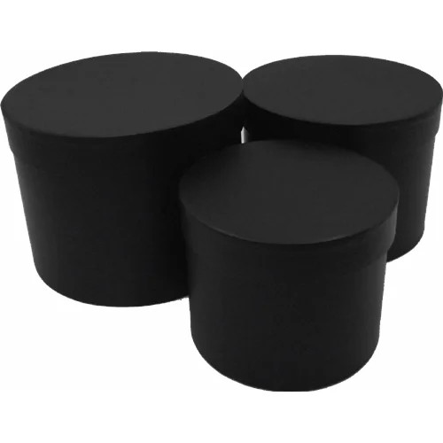 Round black flower hat - black,