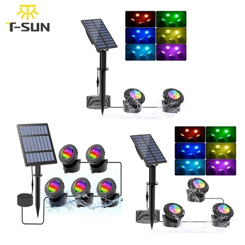 Led solar pond lights - led,