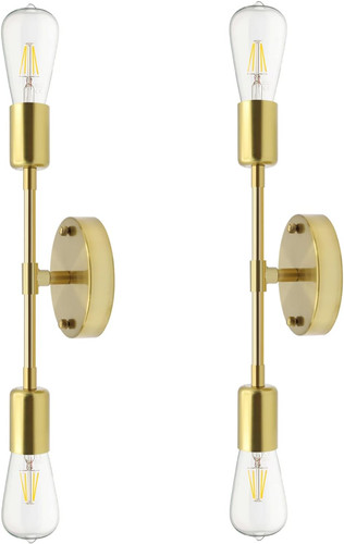Gold wall sconces - wall,