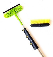 13ft Window Cleaning Pole Extended Telescopic Extendable Brush Squeegee Kit.