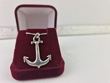 Sterling Silver Ships Naval Maritime Anchor UK Govt Hallmarked  & 18"  925 Chain