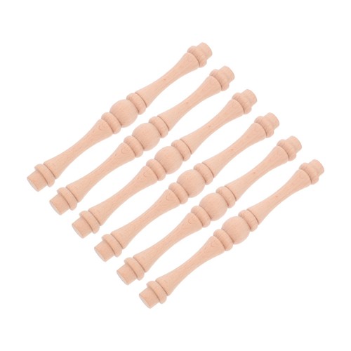 Pcs wood spindles - 6, for