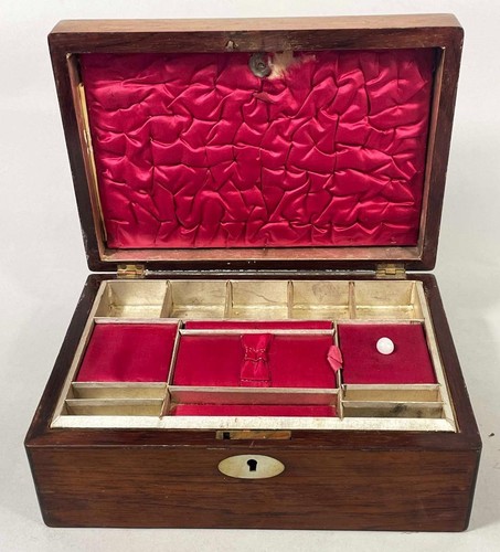 Antique rosewood sewing box - antique,