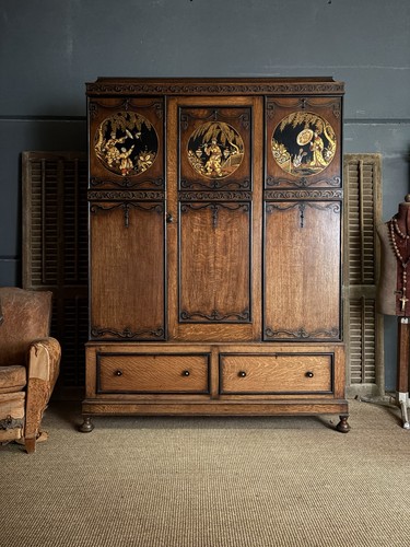 Vintage chinoiserie wardrobe - vintage,