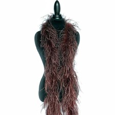 Chocolate Brown 2ply Ostrich Feather Boa Prom Halloween Costumes Dance Wedding