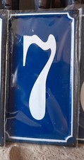 NEW FRENCH STYLE, NO 7  ENAMEL, HOUSE, DOOR NUMBER