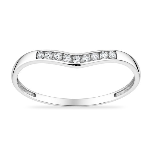 9ct white gold cubic zirconia - gold,