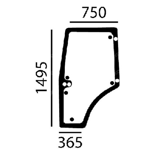 Door glass for - l/h,