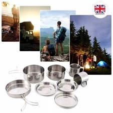 Camping Cookware Mess Kit 8PCS